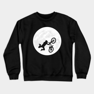 Extreme Cyclist in Full Moon Crewneck Sweatshirt